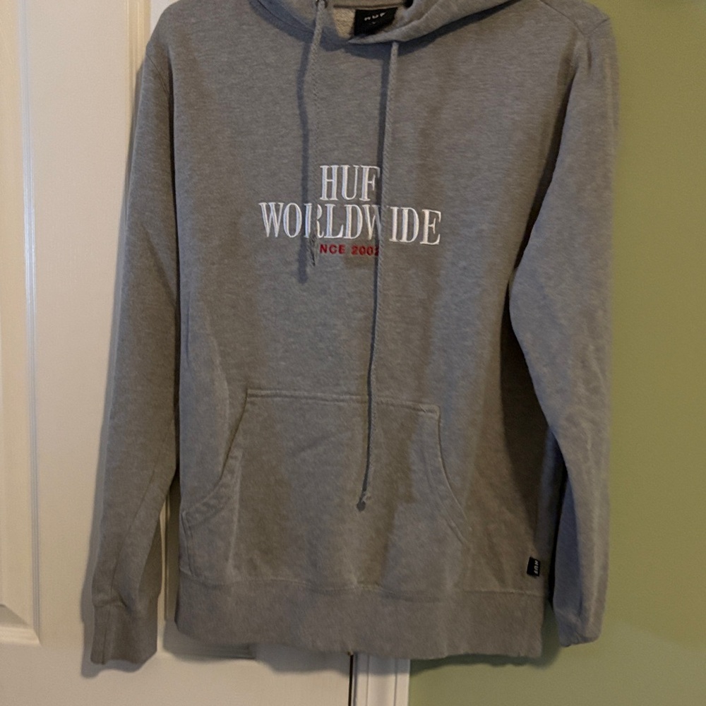 HUF Gray Worldwide Hoodie